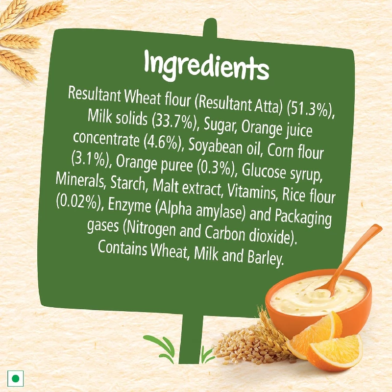 Nestle Cerelac Baby Cereal with Milk with Wheat Orange From 8 to 24 Months Stage 2, 300 g-3.webp